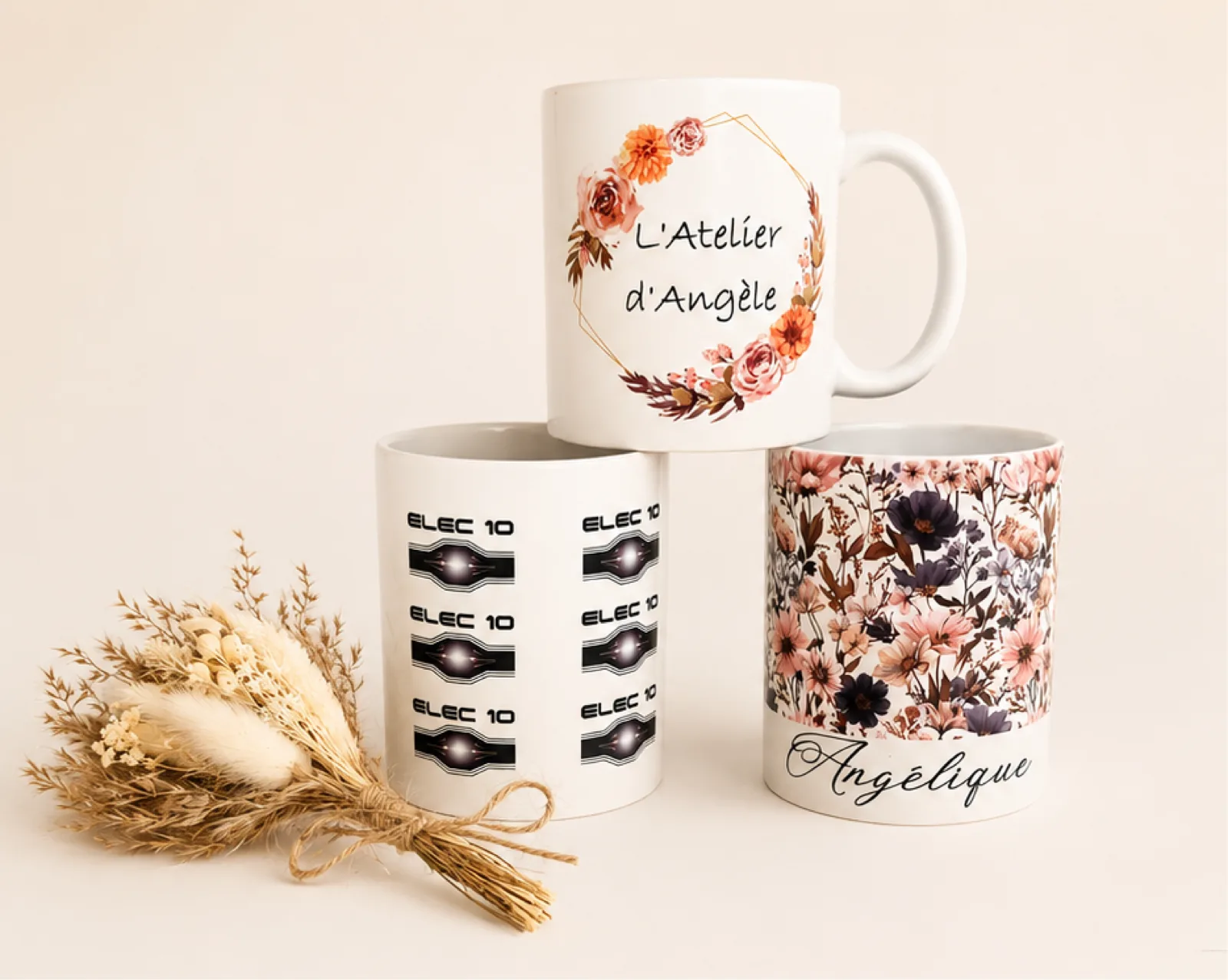 Mug blanc personnalisé avec prénom